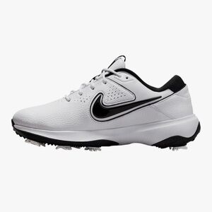 Nike Men's White and Black Athletic Golf Shoes